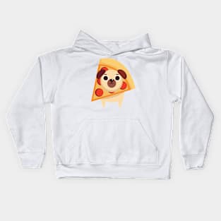 Pug Dog Pizza Kids Hoodie